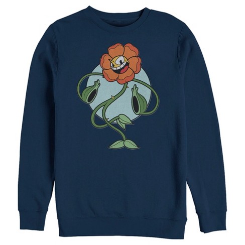 Men's Cuphead Cagney Carnation Sweatshirt - Navy Blue - 2X Large