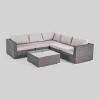 Santa Rosa 6pc Wicker Seating Sectional Set with Cushions - Christopher Knight Home - 2 of 4