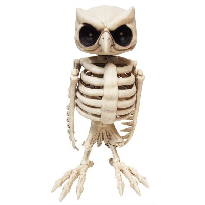 Animated Owl Skeleton Halloween Decorative Prop