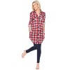 Women's Piper Stretchy Plaid Tunic with Pockets - White Mark - image 2 of 3