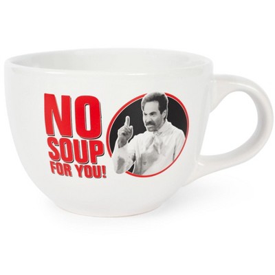 Silver Buffalo Seinfeld "No Soup For You" Ceramic Soup Mug | Holds 24 Ounces