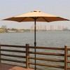 PAGED 8.8FT Patio Umbrella Aluminum Market Umbrella with Tilt, Crank and 42 Pound Square Resin Umbrella Base for Outdoor - 2 of 4