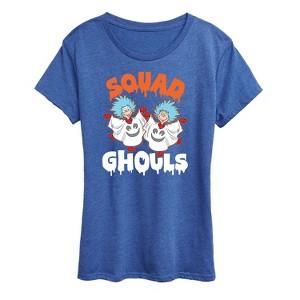 Women's - Dr. Seuss - Squad Ghouls Thing 1 and Thing 2 Short Sleeve Graphic T-Shirt - 1 of 4
