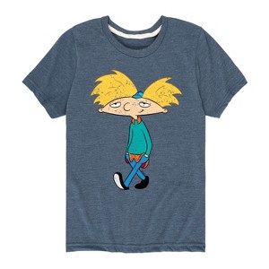 Boys' - Hey Arnold! - Distressed Arnold Short Sleeve Graphic T-Shirt - 1 of 4