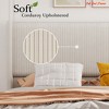 Full/King Bed Frame, Corduroy Bed Frame w/ Vertical Channel Tufted Wingback Headboard, Sturdy Wooden Slats Support - 3 of 4