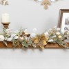 Northlight Glittered Poinsettia and Ornaments Artificial Christmas Garland - 6' x 7" - Unlit - 4 of 4