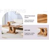 TiramisuBest CLEARWATER RECT SLD TOP Table with Dark Oak for Dining Tables - 4 of 4