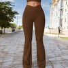 Anna-Kaci Active Women's Crossover Waist Flare Leg Yoga Pants in Smooth Stretch Fabric - 2 of 4