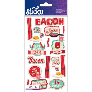 Sticko Stickers - Bacon, 18pcs - 1 of 1
