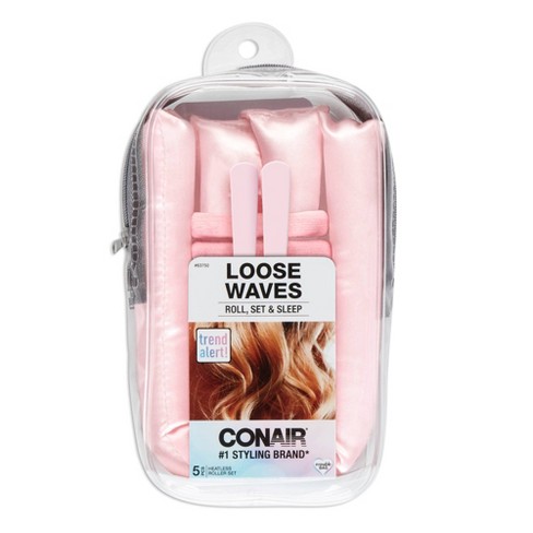 Conair Heatless Hair Roller Set Pink 5pc