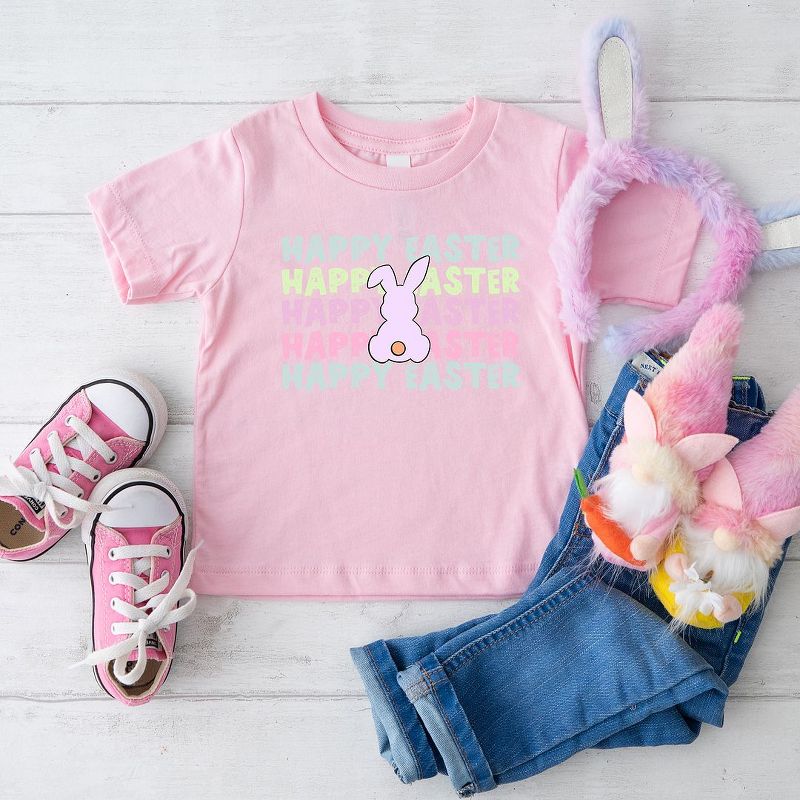The Juniper Shop Pastel Happy Easter Stacked Youth Short Sleeve Tee, 2 of 3