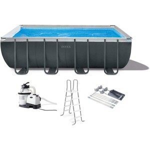 Intex Ultra XTR 18FT X 9FT X 52IN Above Ground Swimming Pool Set with Sun Canopy - 1 of 3