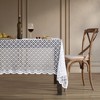 HLC.ME Alona Lace Fabric Table Cloth for Rectangle Tables, Wrinkle Resistant, Patterned Scalloped Tablecloth - 3 of 4
