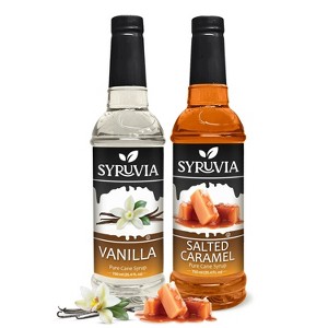 Syruvia Coffee Flavors Variety Pack: Vanilla & Salted Caramel 25.4 fl oz Syrup - 1 of 4