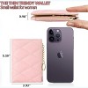 Hachikiko Quilted PU Leather Wallet Clutch Purse, Compact Card Holder with Coin Pocket for Daily Use - 2 of 4