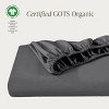 260 Thread Count Organic Cotton Percale Fitted Sheet by Bare Home - 2 of 4