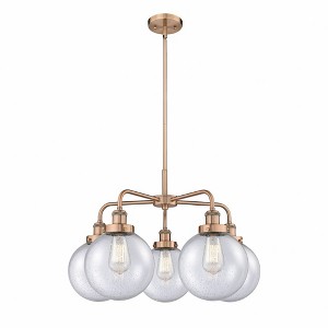Beacon - 5 Light Stem Hung Chandelier In Art Deco Style-17.38 Inches Tall and 26 Inches Wide - 1 of 1