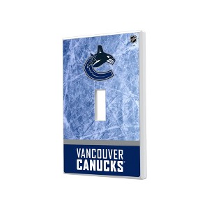 NHL Western Conference Teams Ice Wordmark Hidden-Screw Light Switch Plate for Single Toggle - 1 of 4
