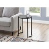 Accent Table Side Round End Nightstand Lamp Living Room Bedroom Grey Laminate Black Metal Contemporary Modern - 2 of 4