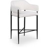 Meridian Furniture,Dame Cream Fabric Upholstered Counter Stool, Set of 2 - 2 of 4