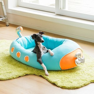 ZEZE Submarine Cool Sensation Bolster Dog Bed-Blue - 1 of 4