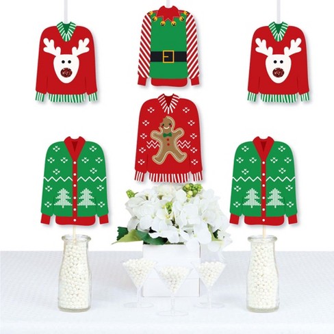 Big Dot Of Happiness Ugly Sweater Sweater Decorations Diy Holiday And Christmas Party Essentials Set Of 20 Target