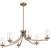 Miccio 6-Light Bronze Gold Linear Chandelier - 4 of 4