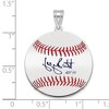 Black Bow Jewelry Sterling Silver George Brett Signature MD Enamel Baseball Pendant - 4 of 4