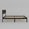 FUFU&GAGA Classic Solid Wood Queen Bed Platform Bed: High - Load Capacity & Chic Geometric Design - 4 of 4