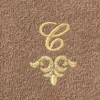 Linum Home Textiles 100% Turkish Cotton MONICA Gold Thread 2PC Embellished Washcloth Set - 3 of 3