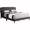 CAVINAS Full Size Modern Sleek Platform Bed Frame with High Upholstered Headboard,No Box Spring Needed - 4 of 4