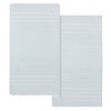 Linum Home Textiles 2pc Lucky Pestemal Beach Towel Aqua/White : Microfiber, Machine Washable, Non-Slip Backing - 2 of 3
