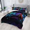 Hachikiko Neon Gamer Controller Comforter Set - Gaming Bedding for Boys Teens with 2 Pillowcases - 2 of 4