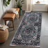 Contemporary Abstract Medallion Border Washable Indoor Area Rug by Blue Nile Mills - 2 of 4