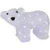 Northlight Lighted Commercial Grade Acrylic Polar Bear Outdoor Christmas Decoration - 13.5"- Polar White LED Lights - 3 of 4