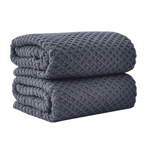 Cotton Quick-Dry Textured Towels - Great Bay Home. - 1 of 4