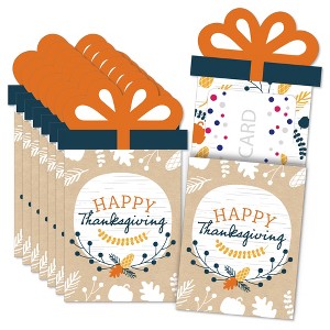 Big Dot of Happiness Happy Thanksgiving - Fall Harvest Party Money and Gift Card Sleeves - Nifty Gifty Card Holders - Set of 8 - 1 of 4