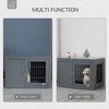 Akoasm 32.8 inch Dog Crate Indoor Pet Kennel Cage with Double Doors, Locks for Small and Medium Dog House, Grey - 3 of 4