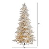 Nearly Natural 7.5-ft Flocked Grand Northern Rocky Fir Artificial Christmas Tree with 6672 Warm Cluster (Multifunction) - 2 of 4