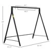Aghana Digitals Heavy-Duty Steel Porch Swing Stand, 528 LBS Capacity, A-Frame Design, 4 Hanging - 2 of 4