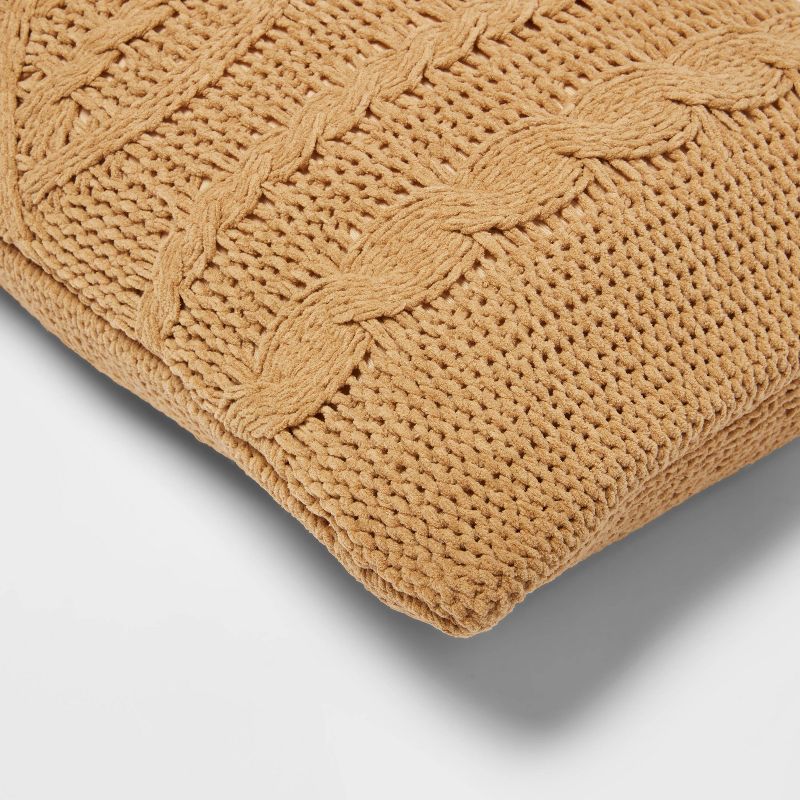 Oversized Cable Knit Chenille Throw Pillow - Threshold&#153;, 5 of 12