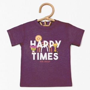 The Juniper Shop Mini Smiley Happy Times Toddler Short Sleeve Tee - 1 of 4
