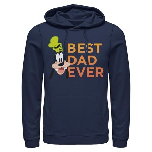 Men's Mickey & Friends Father's Day Best Goofy Dad Ever Pull Over Hoodie - 1 of 4