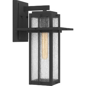 Randall 1-Light Mottled Black Outdoor Wall Lantern - 1 of 4