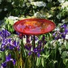 Achla Designs 39" Reflective Crackle Glass Birdbath Bowl with Stake - image 3 of 3