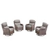 Outdoor Swivel Rocker Chair with 6 Inch Thick Cushion 2 in 1 Porch Glider Swivel Chair - Wicker Patio Furniture Patio Swivel Glider Seating - 2 of 4