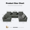 125'' Modular Convertible Compressed U-Shaped Sectional Sofas with Foam-Filled Deep Seats, Free Combination Available in 3 Colors - 2 of 4