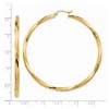 Black Bow Jewelry 3 x 60mm Polished 14k Yellow Gold X-Large Twisted Round Hoop Earrings - 3 of 4