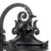 John Timberland Casa Marseille Vintage Rustic Outdoor Wall Light Fixture Black Scroll Arm 21 1/2" Clear Hammered Glass for Post Exterior Barn Deck - 3 of 4