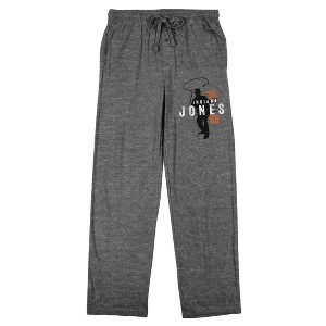 Indiana Jones And The Dial Of Destiny Jones Men's Gray Heather Sleep Pajama Pants - 1 of 4